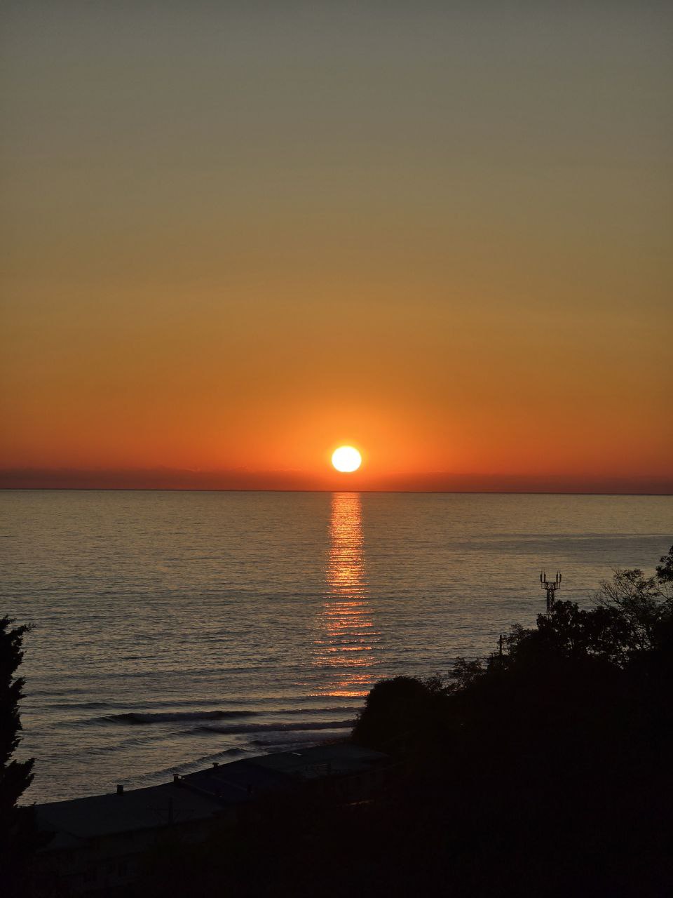 Закат на море