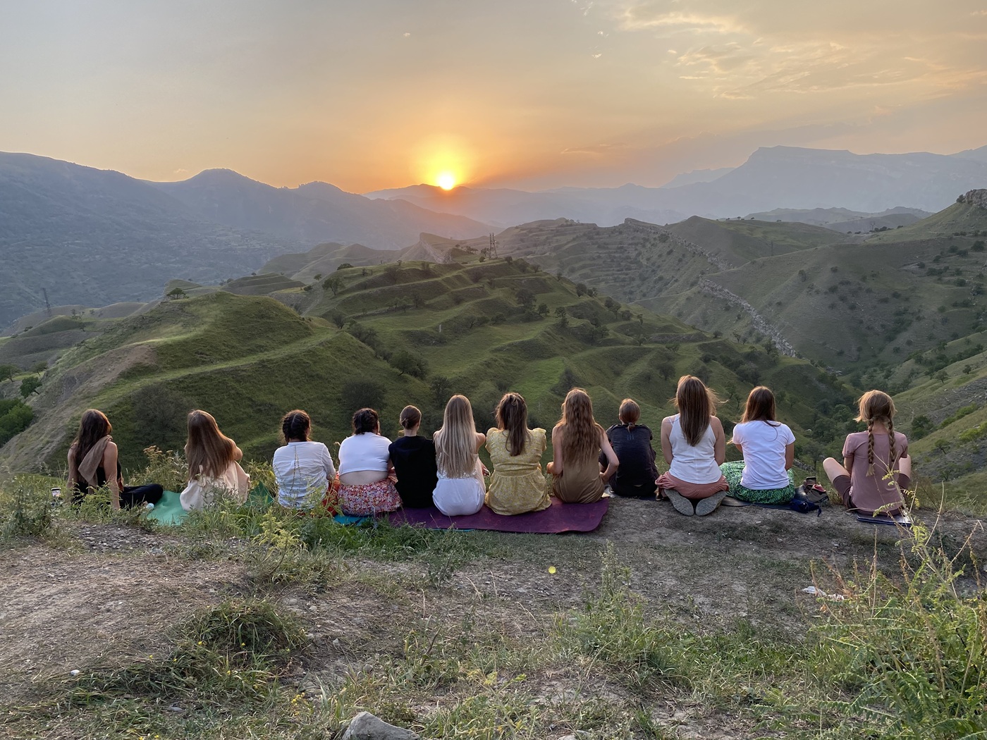 Наша группа на закате Дагестан