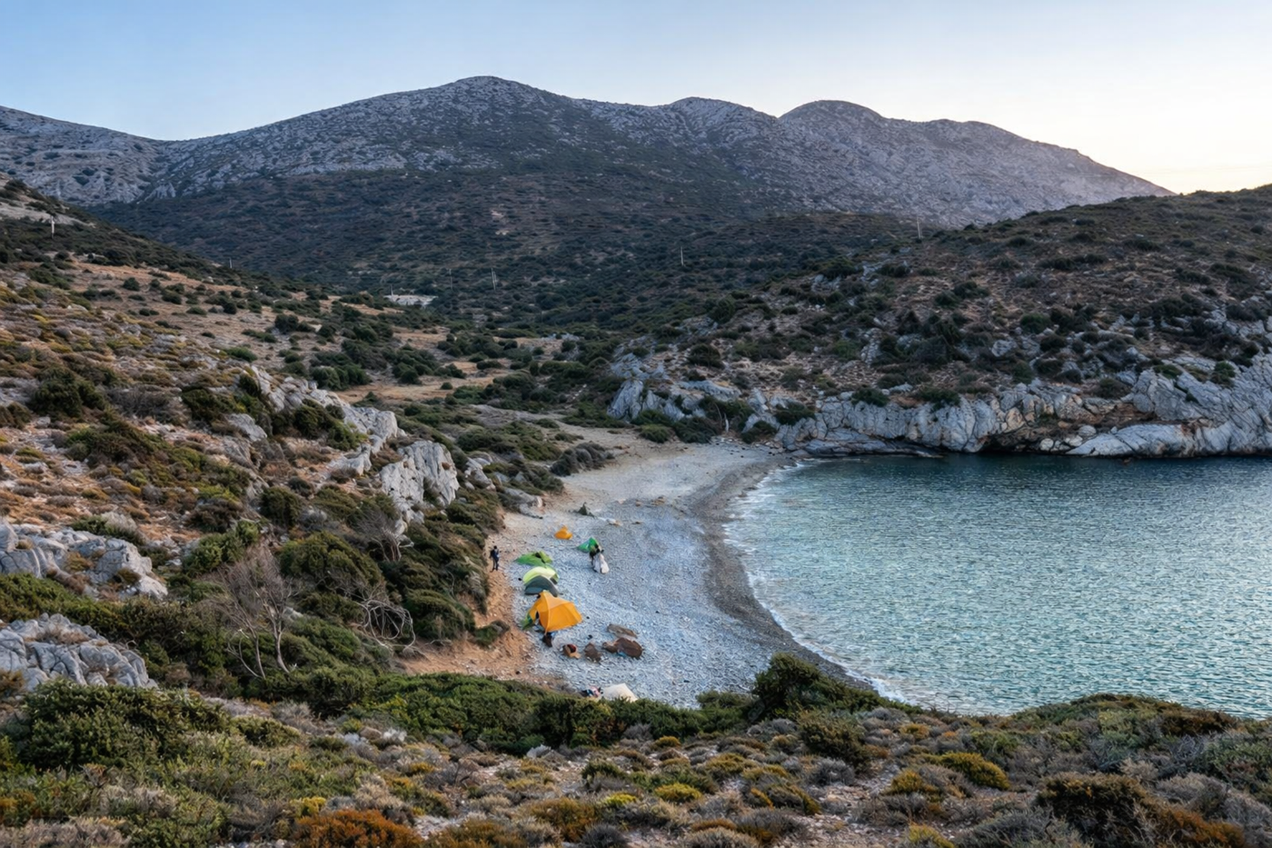 Карийская тропа кемпинг на пляже