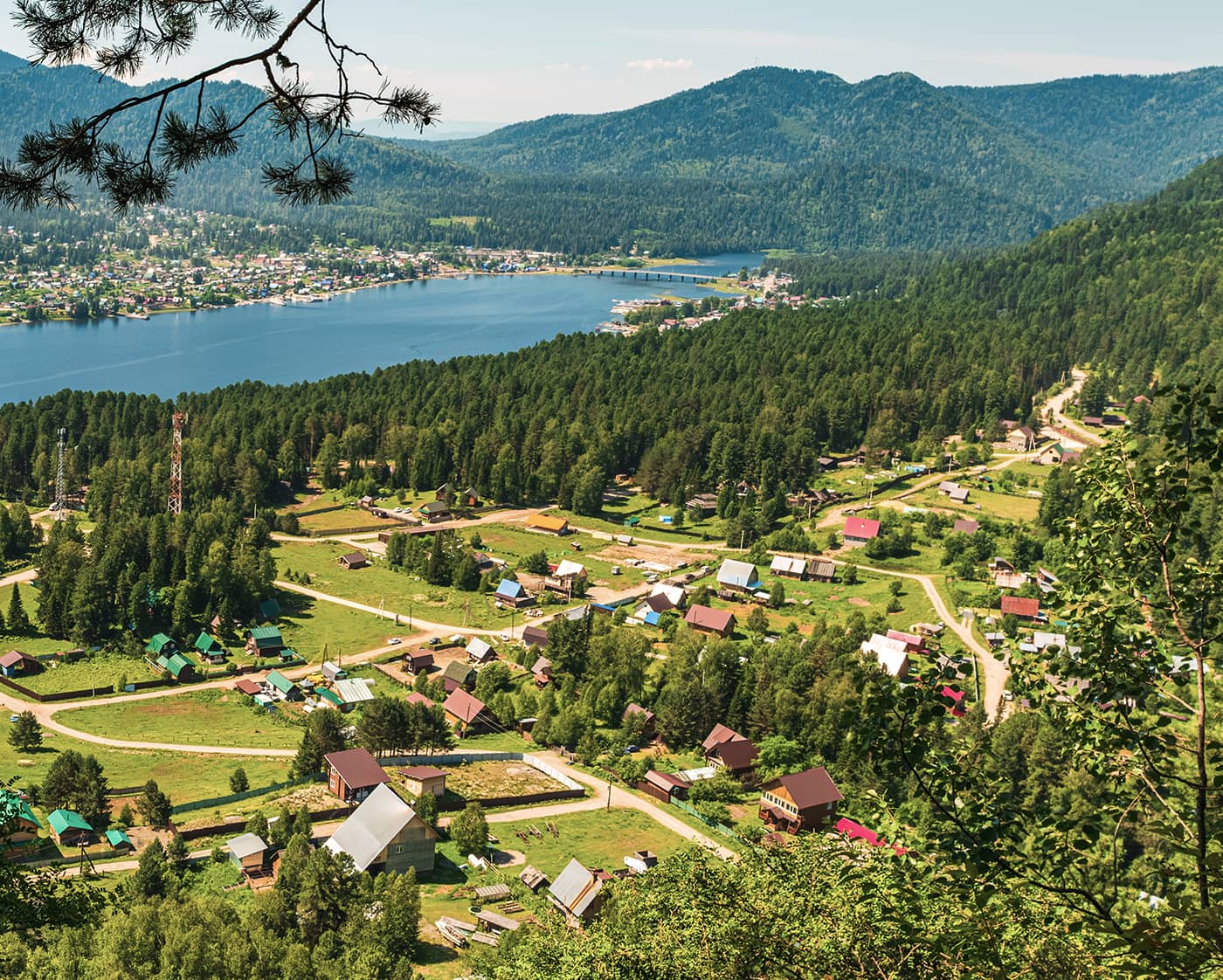 Вид на Телецкое озеро